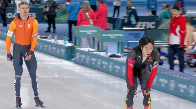 Wennemars pakt alsnog goud bij woedend achtervolgen van Lian Ziwen