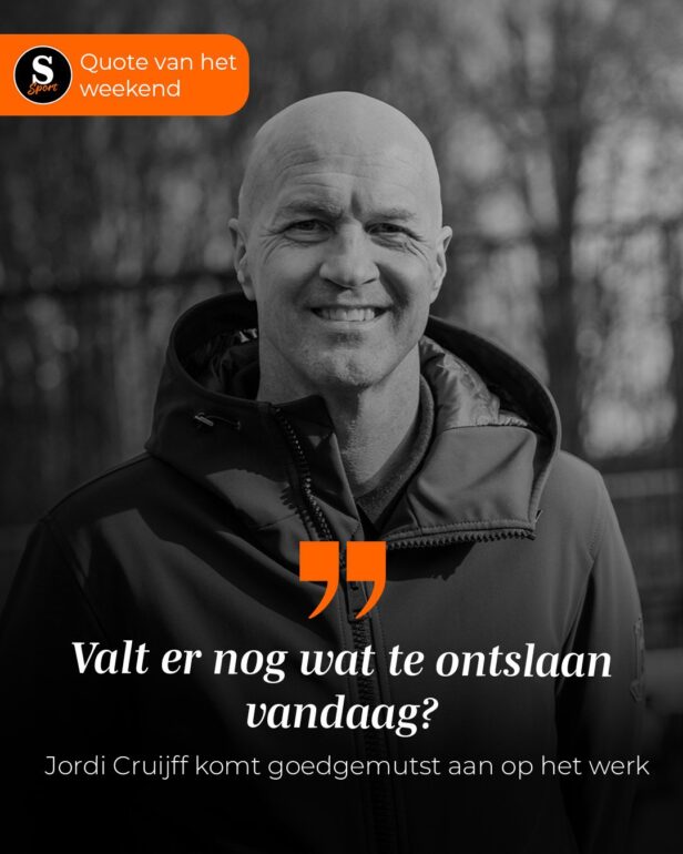 De Speld Sport Quote van het Weekend: Jordi Cruijff komt goedgemutst aan op het werk