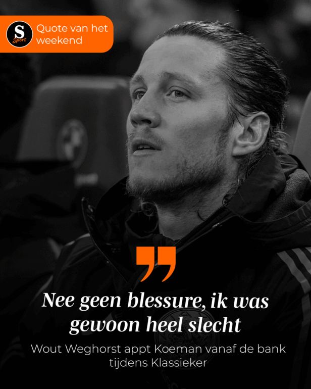 De Speld Sport Quote van het Weekend: Wout Weghorst appt Koeman vanaf de bank tijdens Klassieker