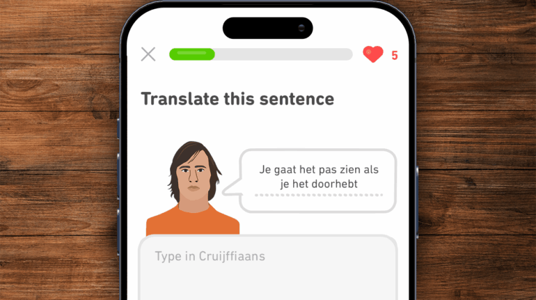 Duolingo introduceert Cruijffiaans