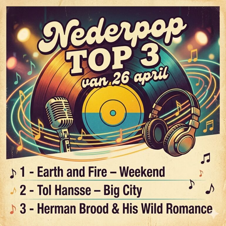 Dit is de nederpop top 3 van 26 april 2026
