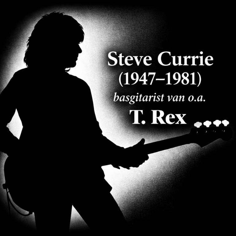 Steve Currie: (1947–1981) was beroepsmuzikant van T. Rex