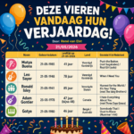 Deze vieren vandaag hun verjaardag