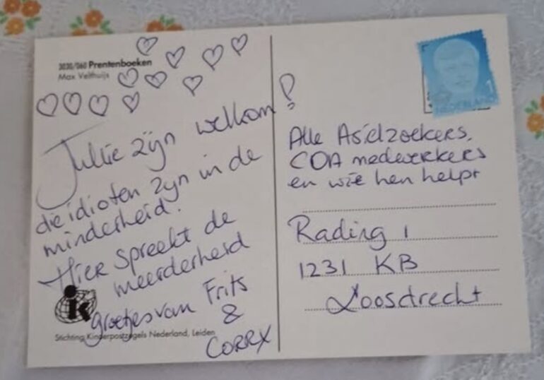 Briefje van Jan – aan Frits & Corry