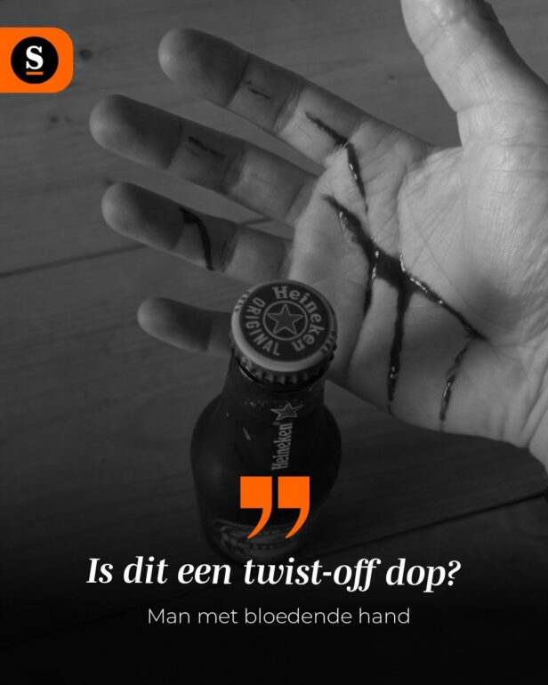 Quote: Man met bloedende hand
