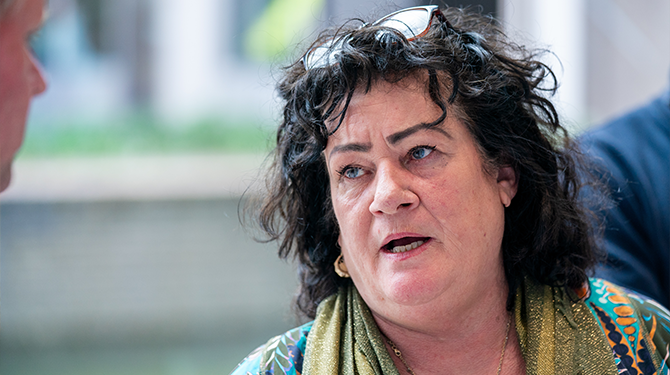 Caroline van der Plas weigert linker hersenhelft te gebruiken
