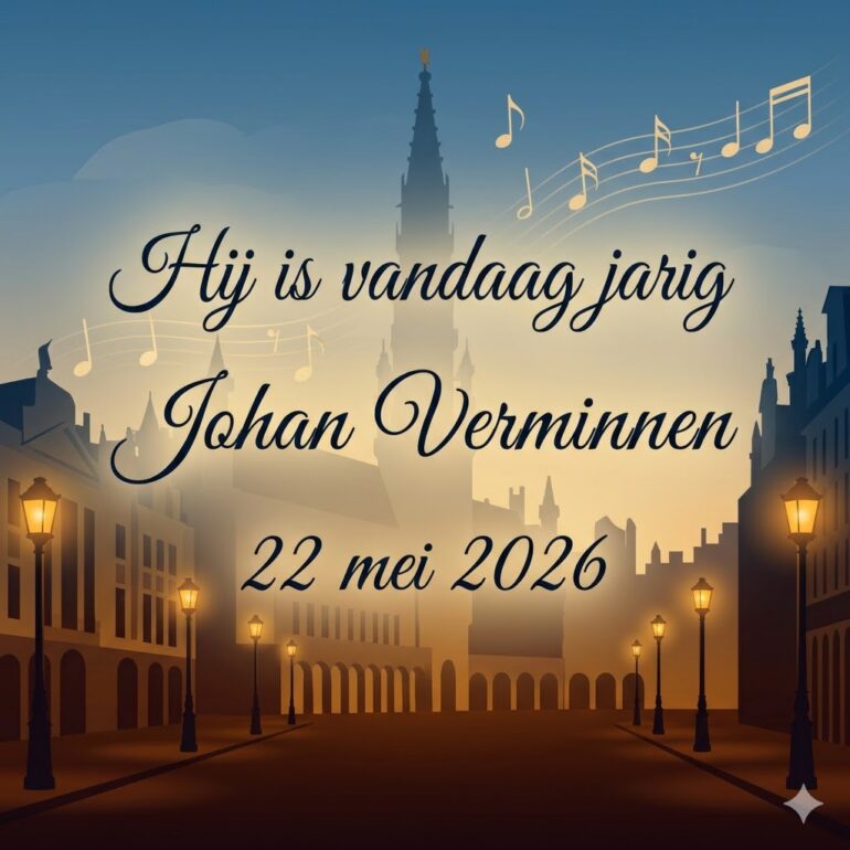 Hij is vandaag jarig Johan Verminnen