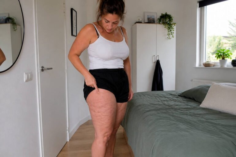 Brenda (41) ontdekte het gezicht van Jezus in haar cellulitis
