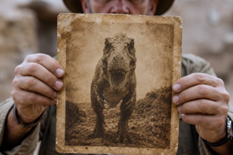 Bijzondere vondst in Limburg: dinosauriër kijkt op 70 miljoen jaar oude foto recht in de lens