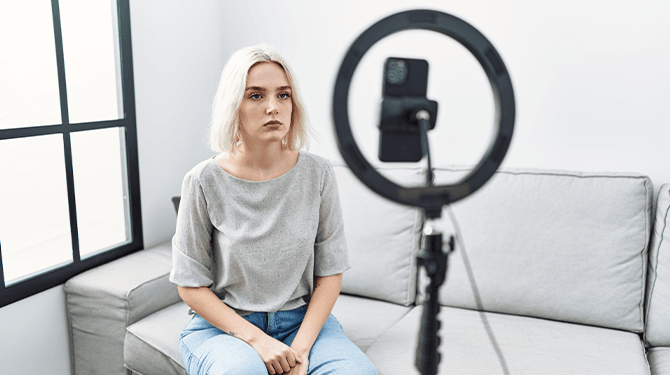 Vrouw inmiddels succesvol genoeg om op sociale media ook haar kwetsbare kant te tonen