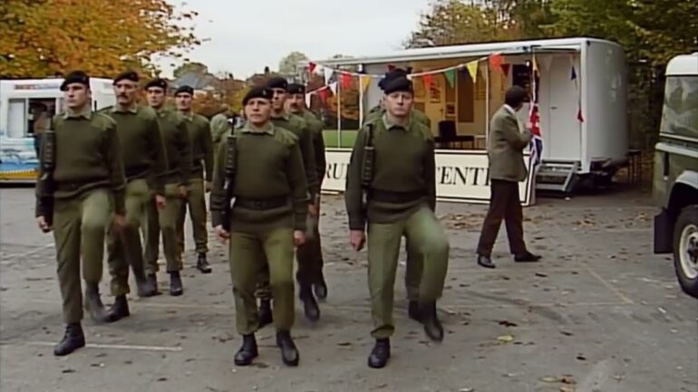 Mr Bean’s Army  drill
