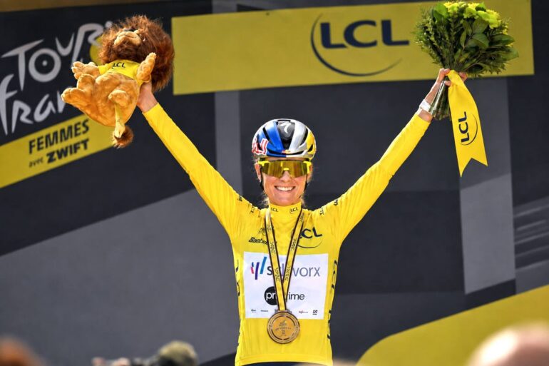 Vrouw wint Tour de France Femmes