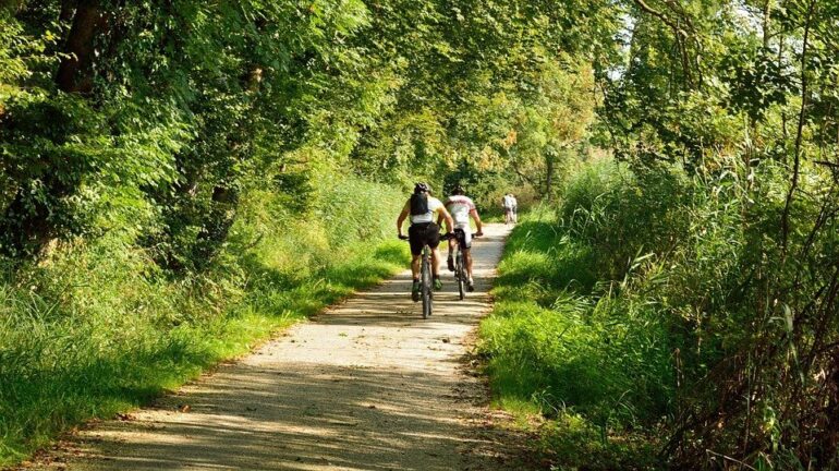 Afsluiting fietspad op de Cartierheide, tussen De Pals in Hapert en Herberg In Het Wilde Zwijn in Bergeijk
